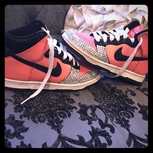 Nike sneakers with Swarovski crystals size 6.5